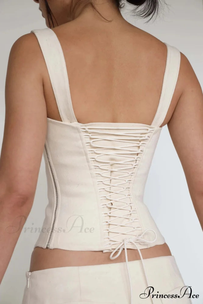 Bare-Shoulder Deep V Crop Top croptop-250223