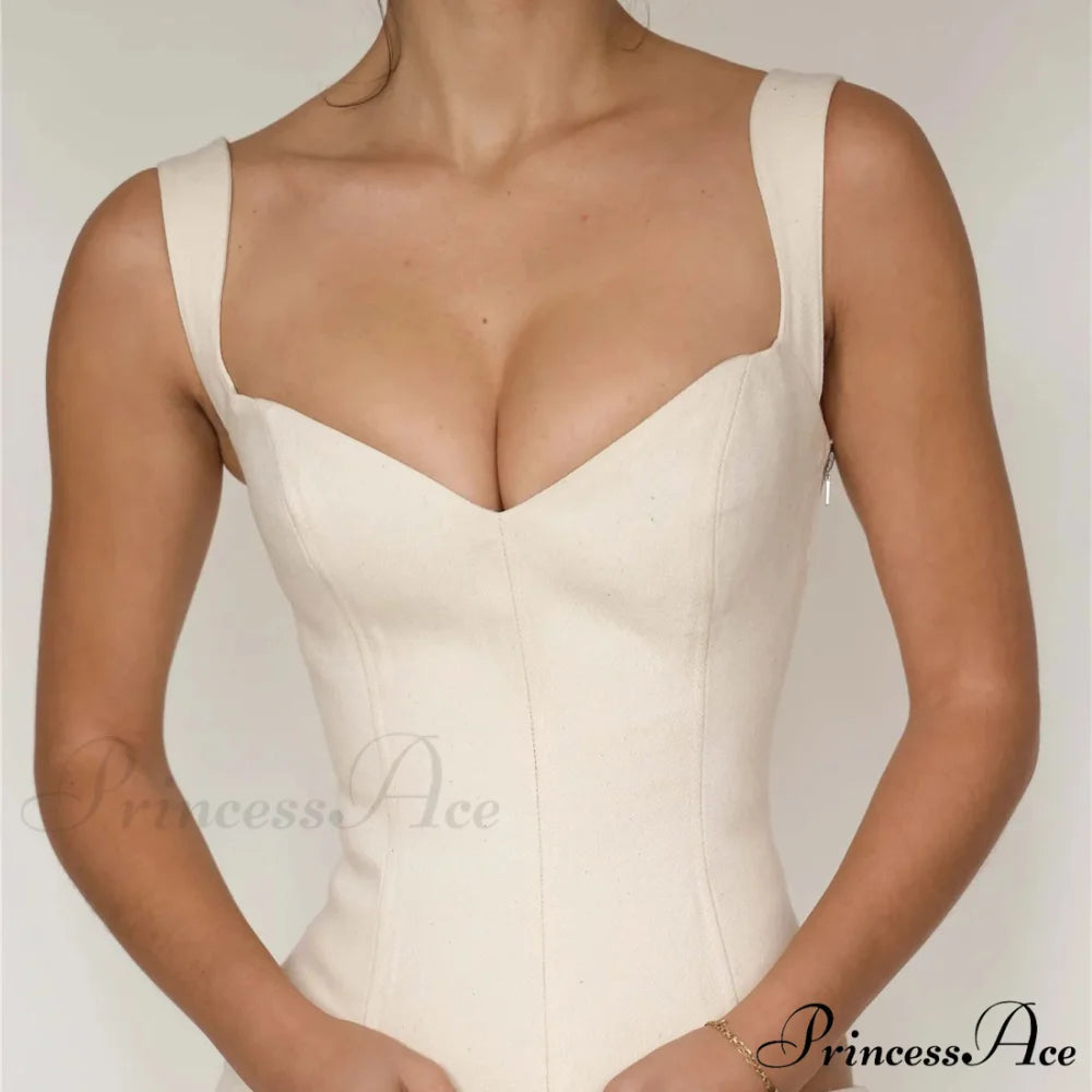 Bare-Shoulder Deep V Crop Top croptop-250223