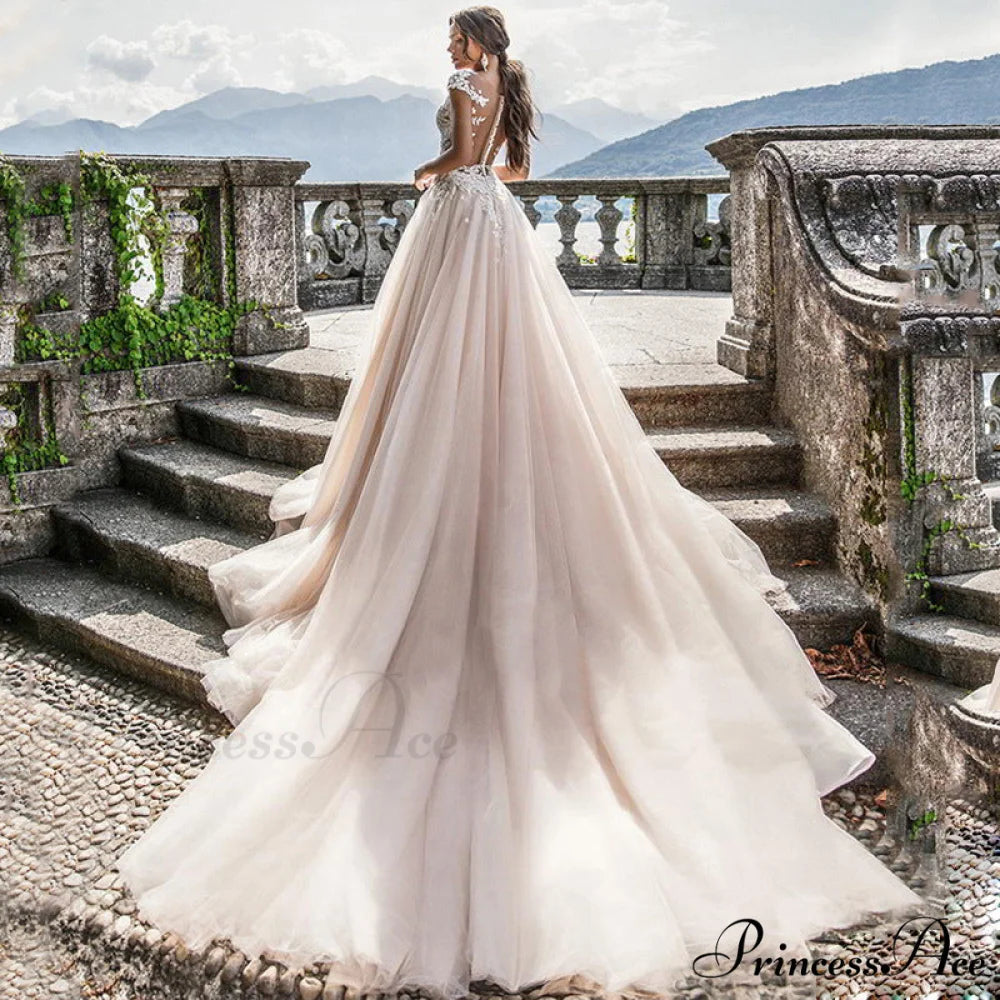 Bare-Shoulder Simple Wedding Gown weddingdress-250223