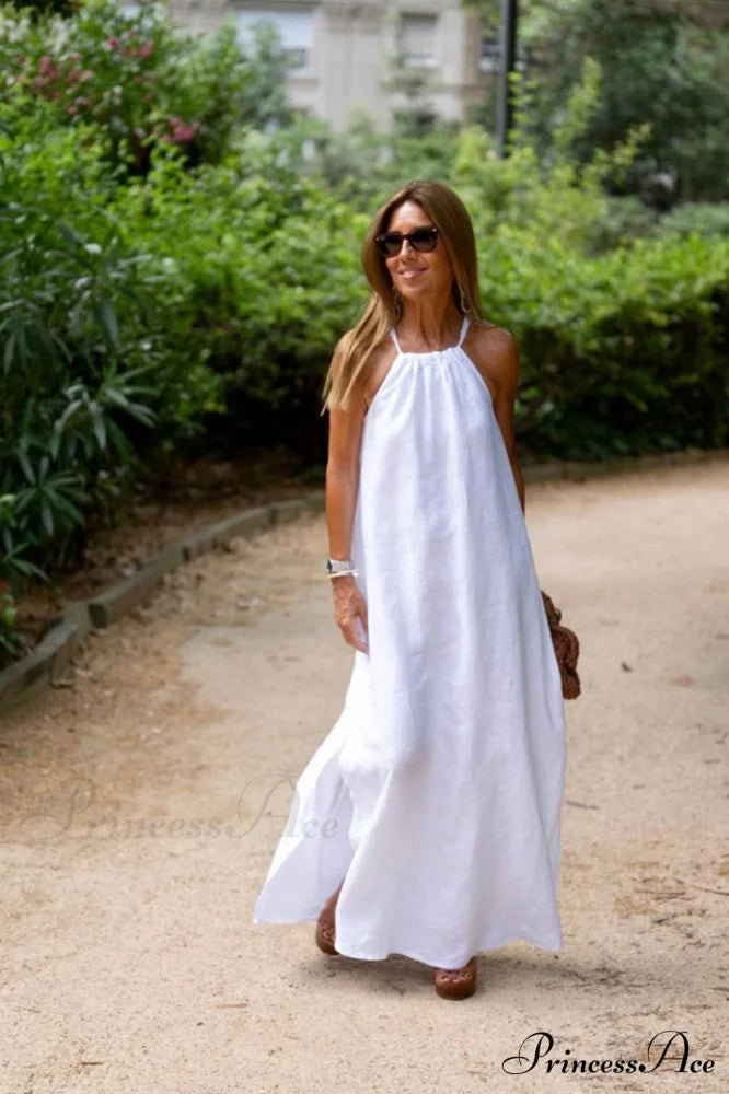 Basic Casual Stylish Outdoor Halter Dress