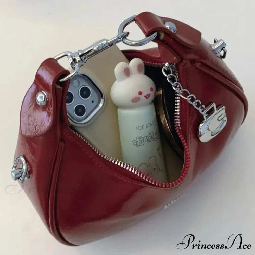 Basic Flexible Monochromatic Shoulder Messenger Handbag handbag-250126