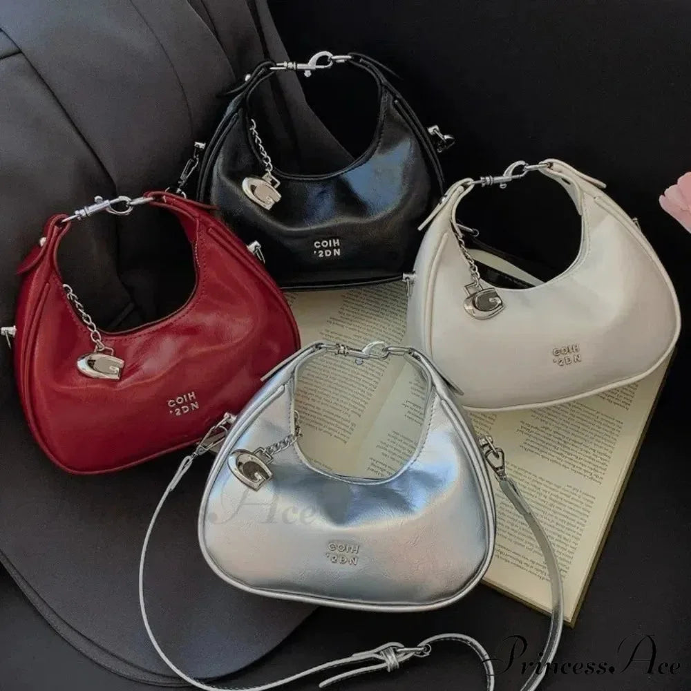 Basic Flexible Monochromatic Shoulder Messenger Handbag handbag-250126