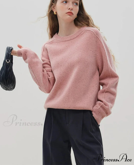 Basic Vibrant Spot Wool Pullover Jumper swraters-241228