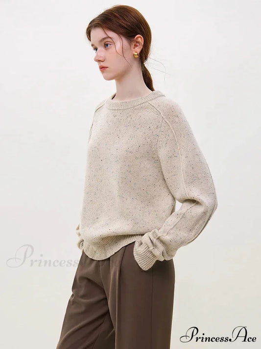 Basic Vibrant Spot Wool Pullover Jumper swraters-241228