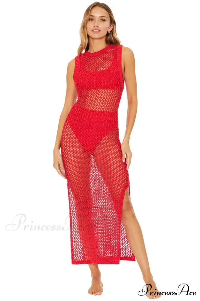 Beach Riot Stylish Holly Dress Free Size / Red