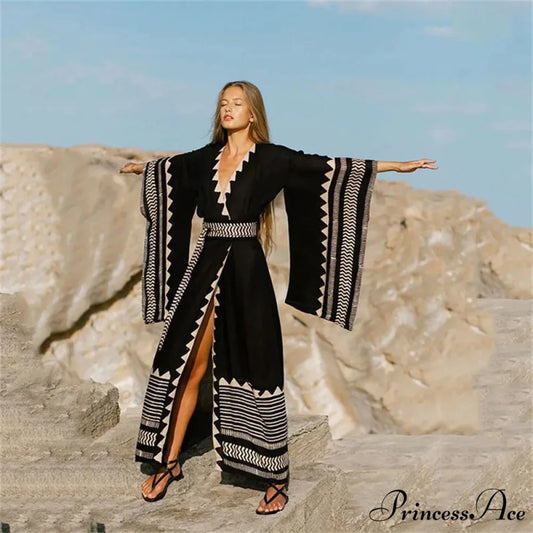 Beachwear Concealment Bohemian Attire Black / One Size bohodress-250126