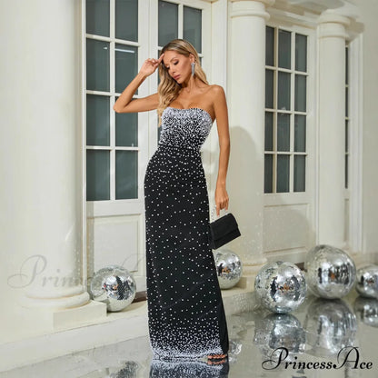 Beaded Sleeveless Fitted Full-Length Prom Gown promdress-250223