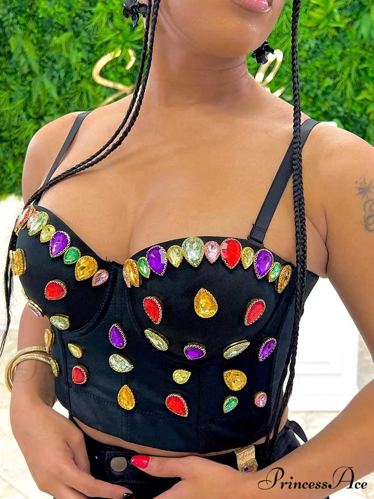 Bee Embroidery Graceful Mules Flat Black / S