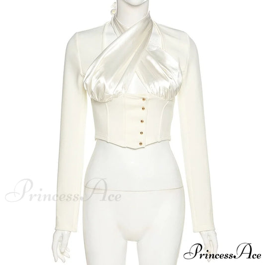 Beige New Button Decoration Blouse Beige / S