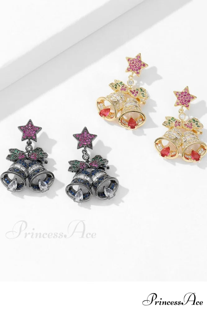 Bell with Earrings Pentagram Zircon