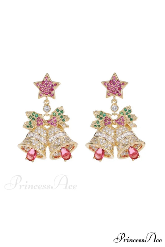 Bell with Earrings Pentagram Zircon