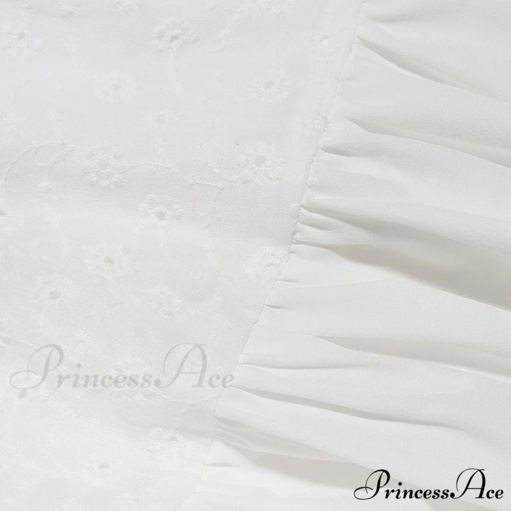 Belle White Stylish Midi Dress