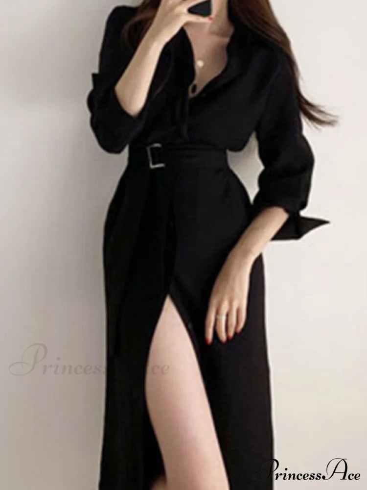 Belted Design Graceful Cargo Mini Skirt Black / ONE SIZE