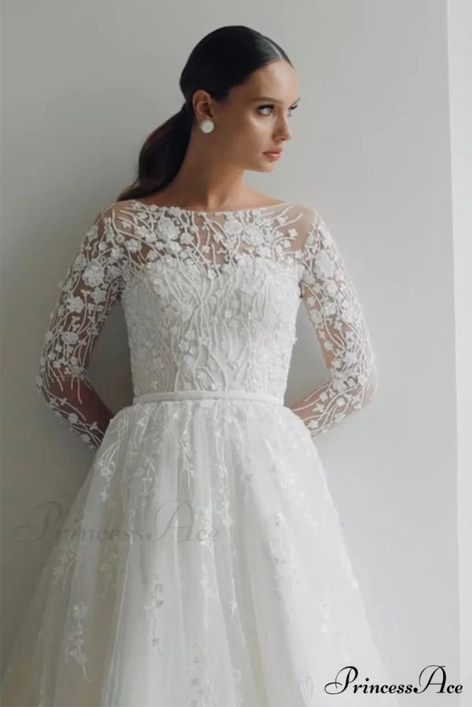 Bennett Long Graceful Sleeve Wedding Dress