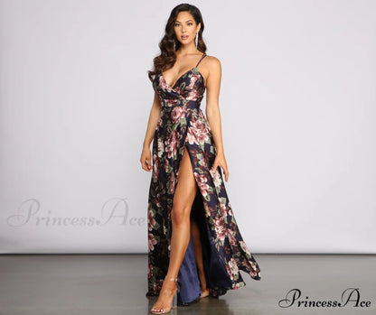 Betty Formal Stylish Floral A-Line Dress