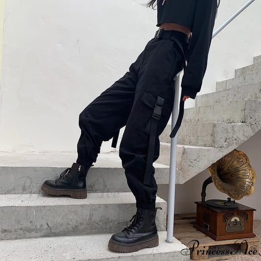 Big Pockets Cargo Pants Black / S