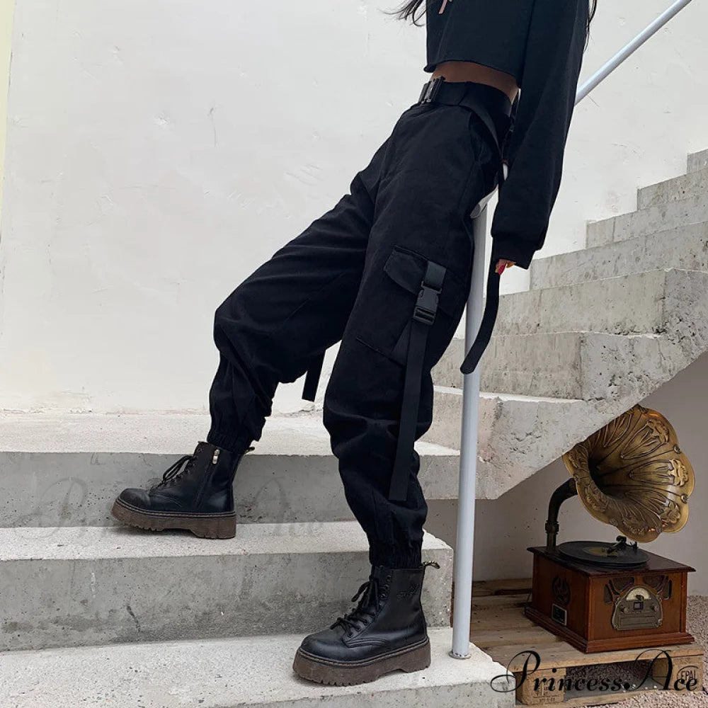 Big Pockets Cargo Pants Black / S