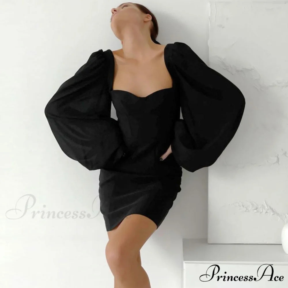 Bishop Sleeve Shirt Trendy - Emerald Green M / Black