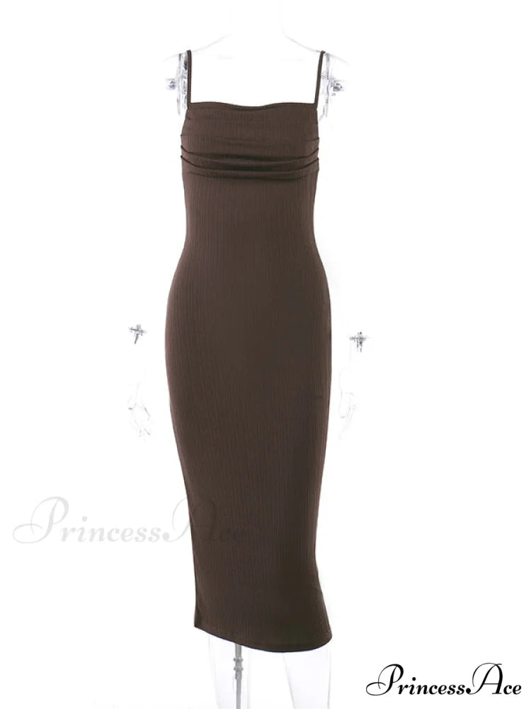 Black Backless Bodycon Dress M / Black