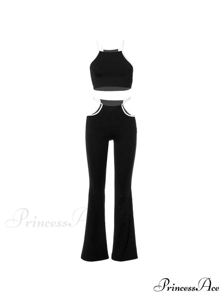 Black Button Graceful Down Corset Top