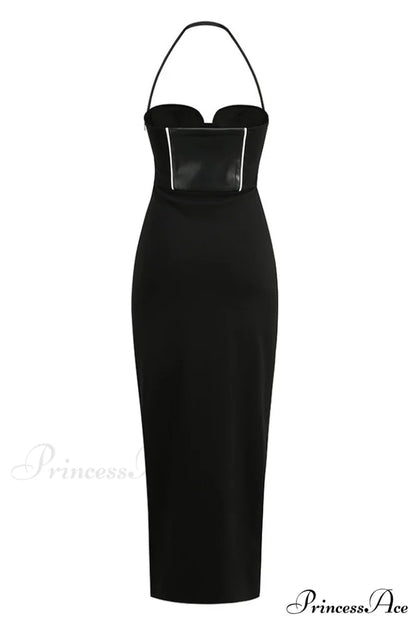 Black Halter Stylish Maxi Dress
