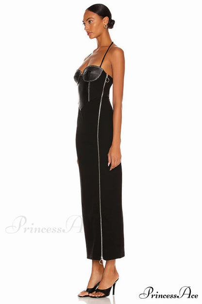 Black Halter Stylish Maxi Dress