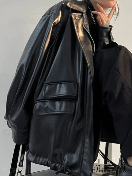 Black Hollow Out Trendy Shrug Crochet Knit Top Black / M