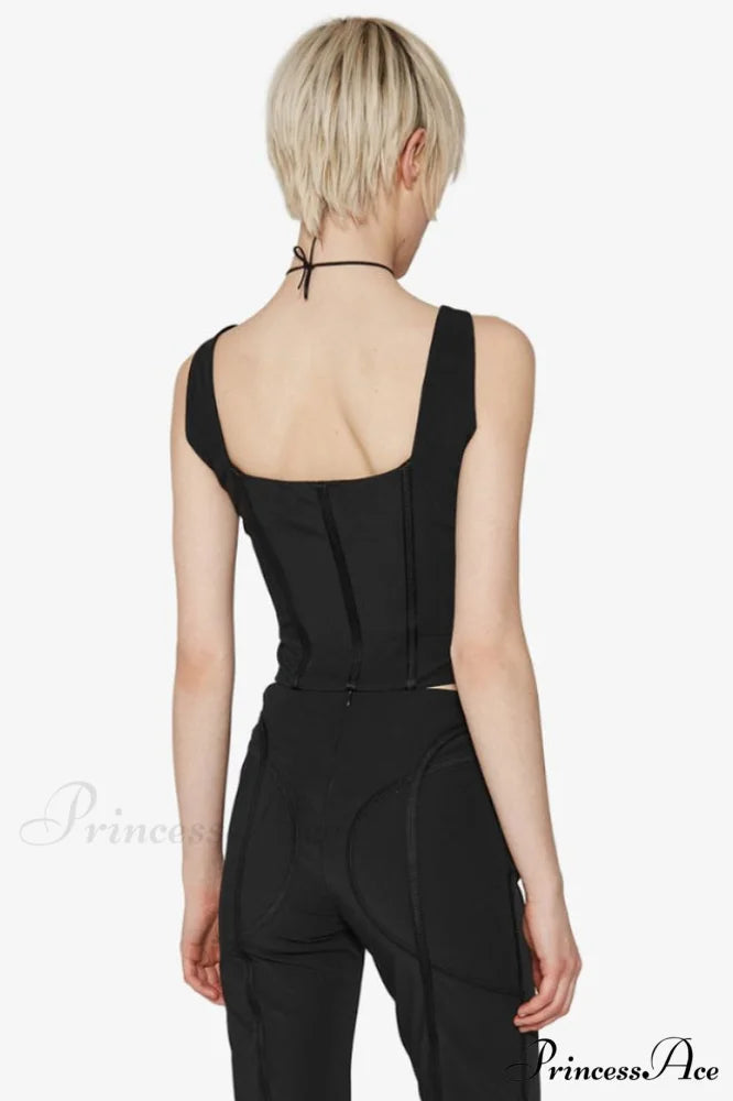 Black Lara Stylish Corset Top