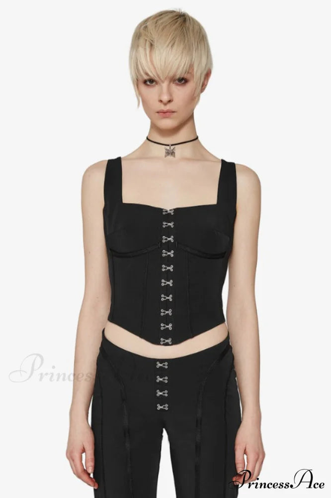 Black Lara Stylish Corset Top