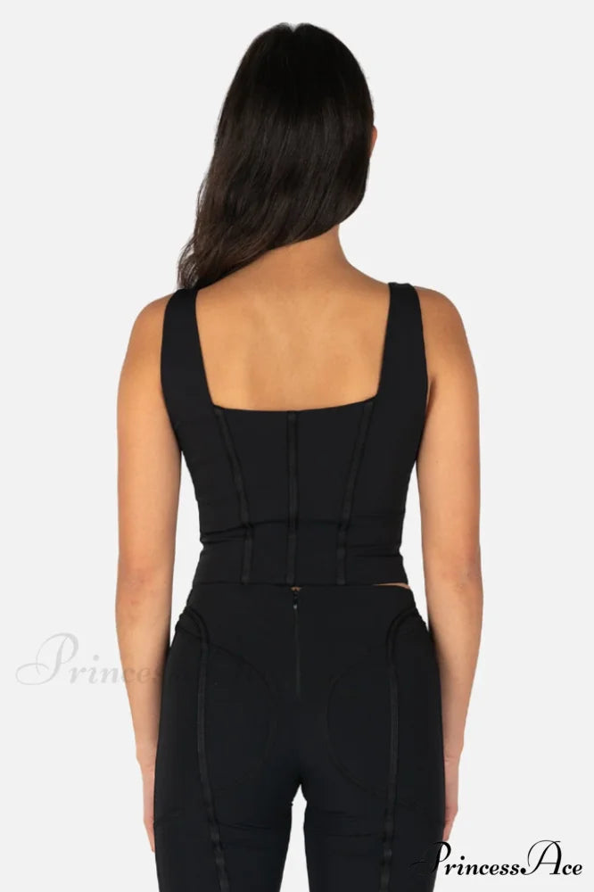 Black Lara Stylish Corset Top