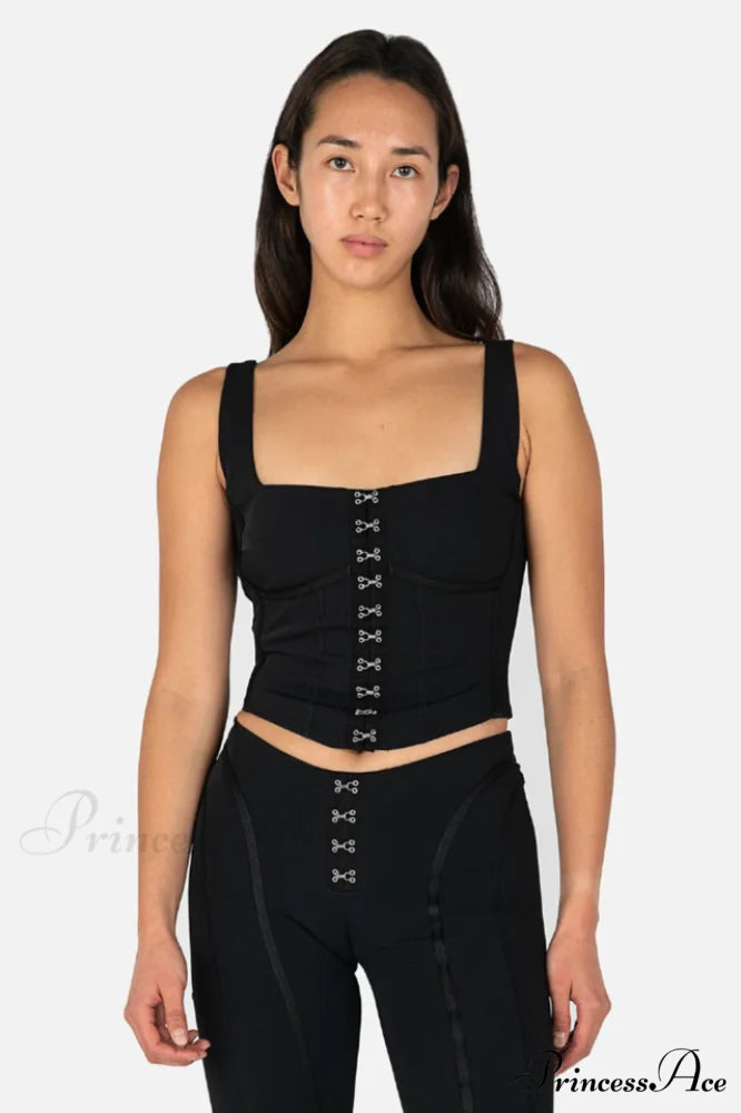 Black Lara Stylish Corset Top