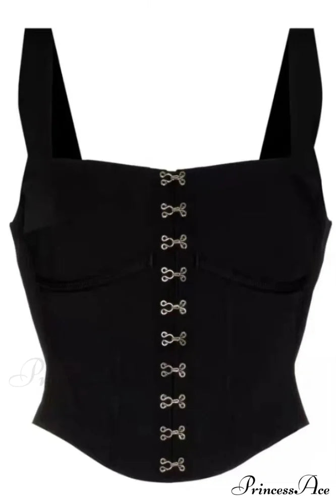 Black Lara Stylish Corset Top S / Black