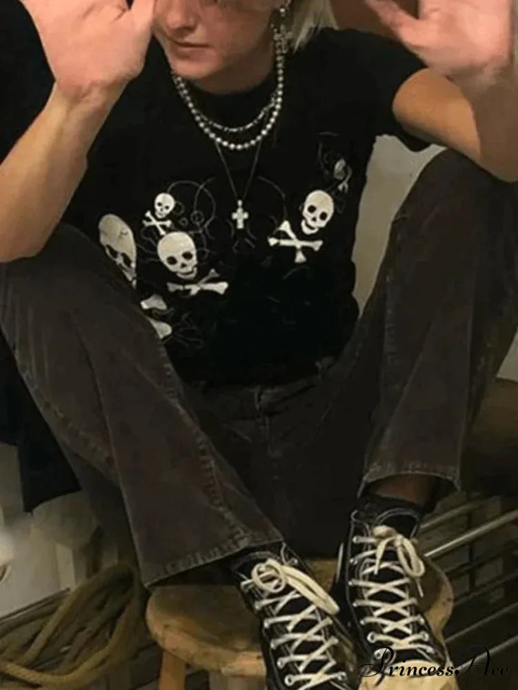 Black Short Sleeve Trendy Ribbed Crop Top