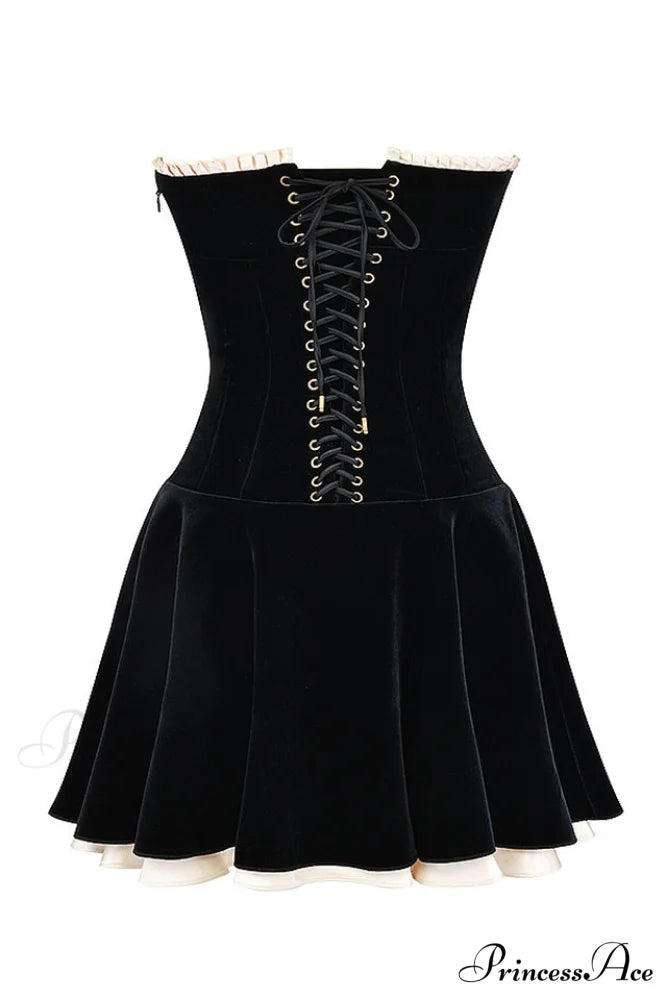 Black Velvet Off Charming The Shoulder Dress
