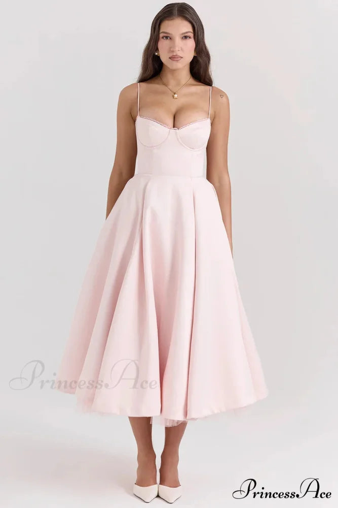 BLAKE Elegant MAXI DRESS Pink / XS