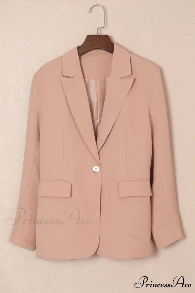 Blazer One-Button Flap with Pocket Peach / S