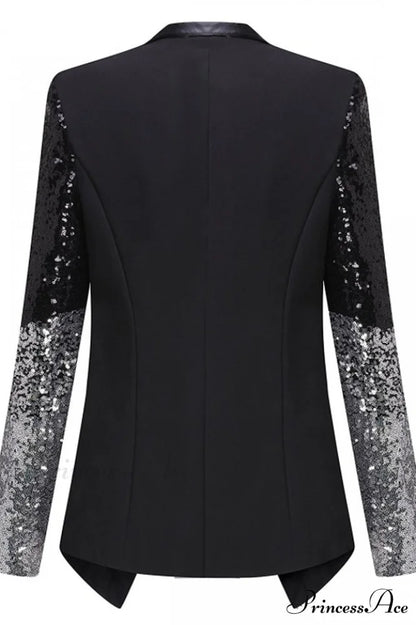 Blazer With Stylish Sequins Sleeve