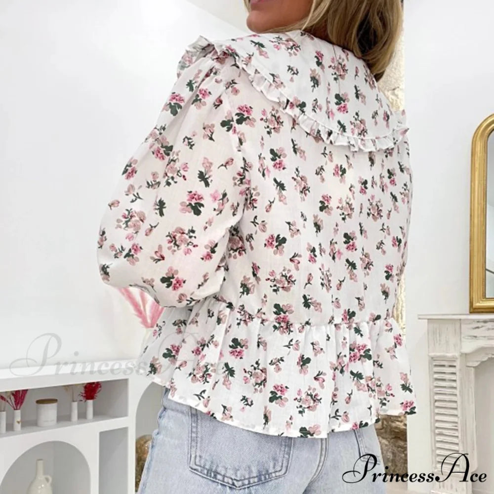 Blooming Babydoll Frilled Blouse blouse-250223