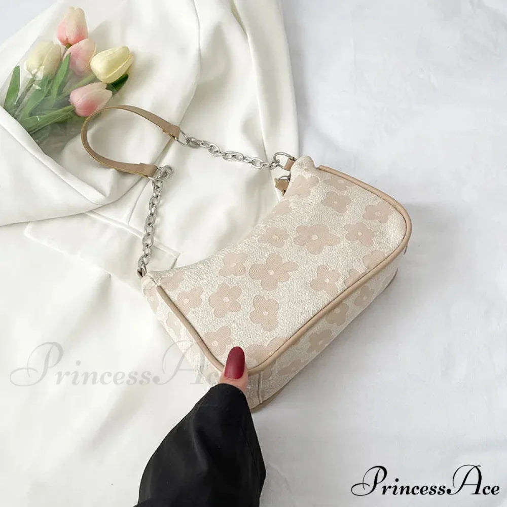 Blossom Design Handle Armpit Shoulder Bag color2 shoulder-250126