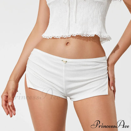 Blossom Ornament Cut Hem Bodycon Brief short-250223