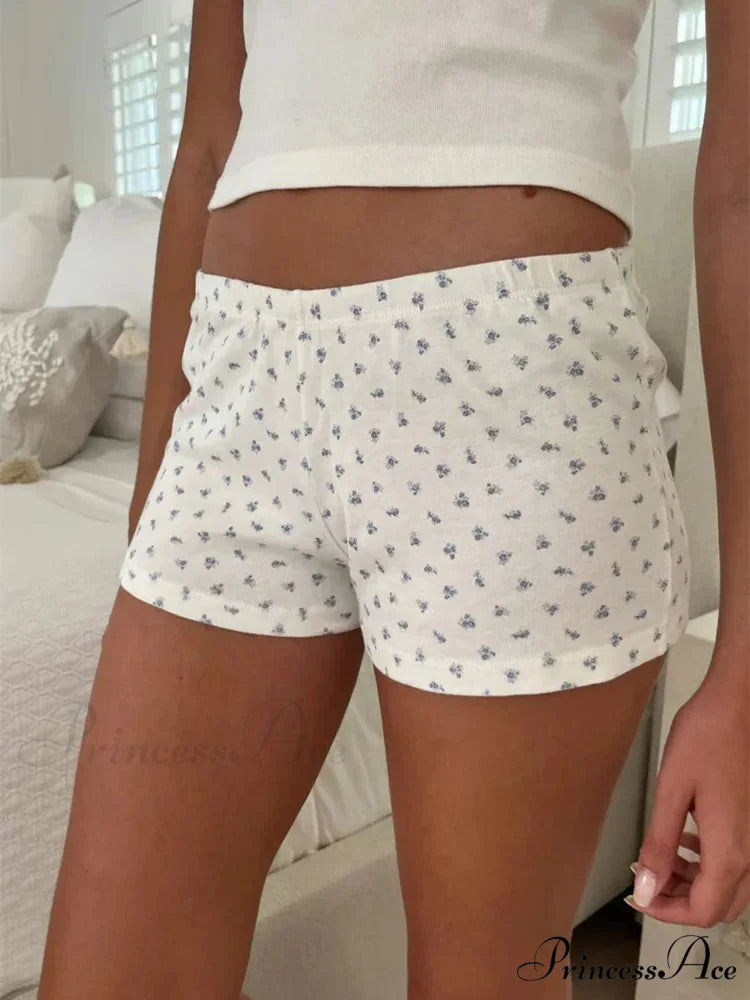 Blossoming Affection Banded Lounge Short white5 / S short-250223