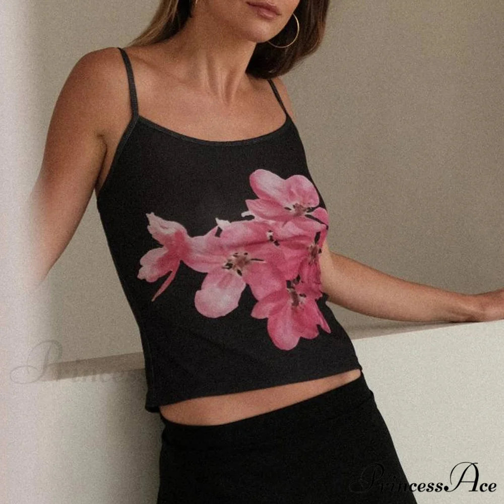 Blossoming Open-Back Slim Crop Top croptop-250223