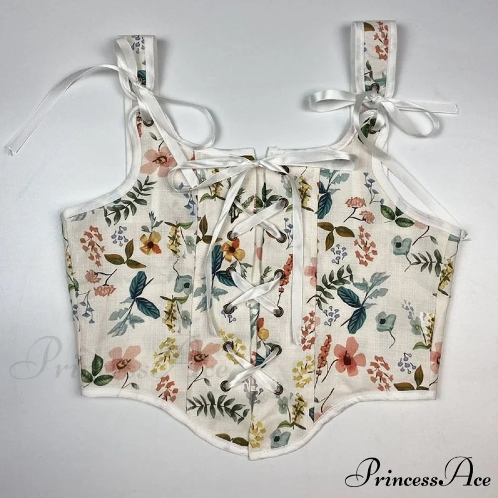 Blouse High Flowered Street Halter Vintage Top Design Women Designer for - Party Corset - Clubwear