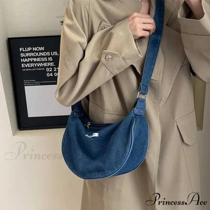 Blue Adjustable Strap Crossbody Shoulder Bag shoulder-250126