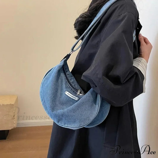 Blue Adjustable Strap Crossbody Shoulder Bag shoulder-250126