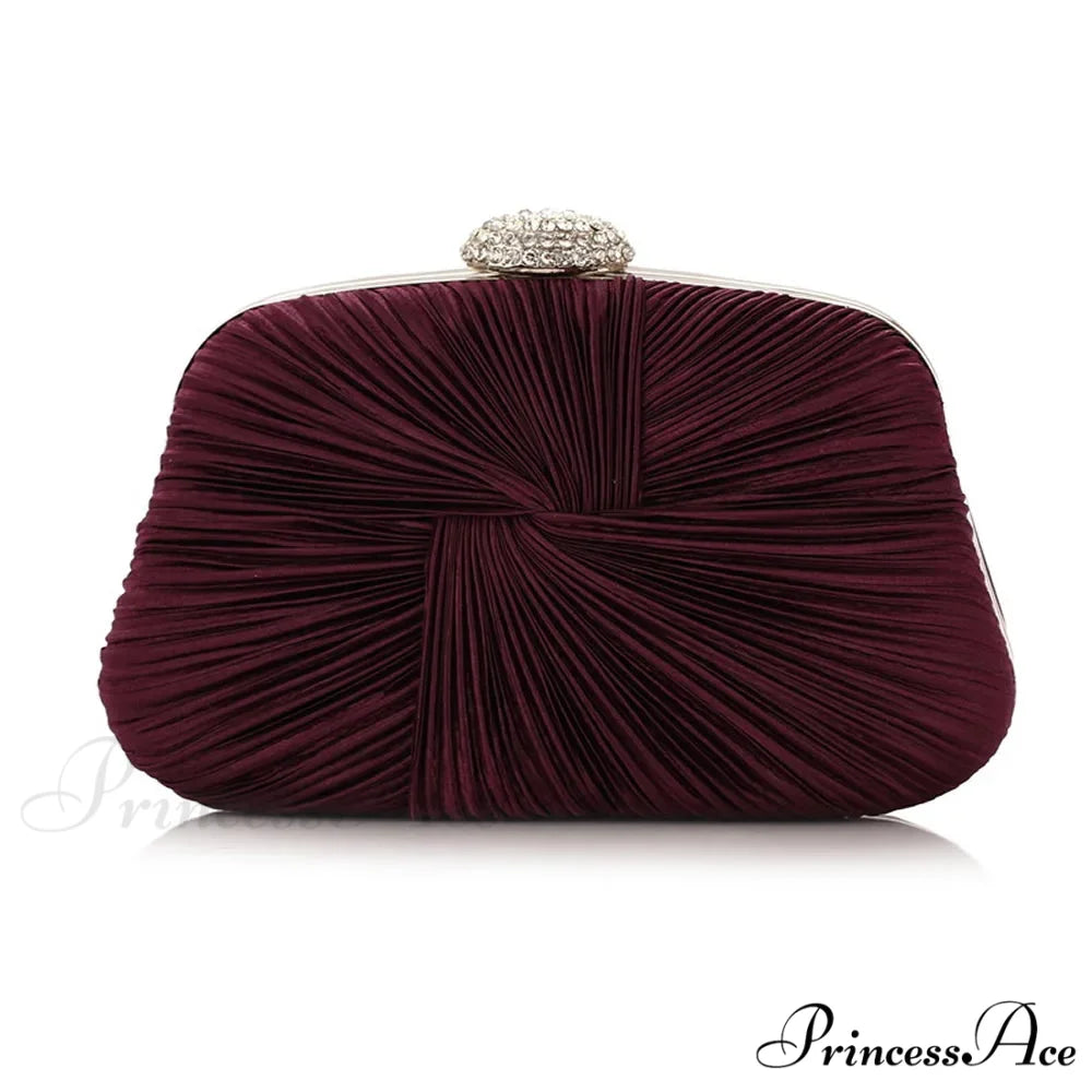 Blue Fold Pillow Shaped Clutch Bag Wedding Bridal Party Purse Purple clutchbag-250126