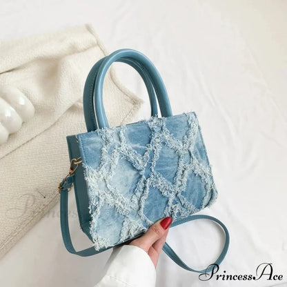 Blue Messenger Bag Summer Stylish Crossbody Purse Blue / 20x9x16cm handbag-250126