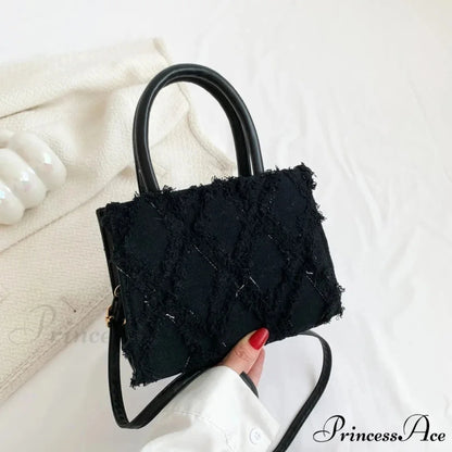 Blue Messenger Bag Summer Stylish Crossbody Purse Black / 20x9x16cm handbag-250126