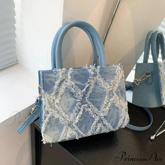 Blue Messenger Bag Summer Stylish Crossbody Purse handbag-250126