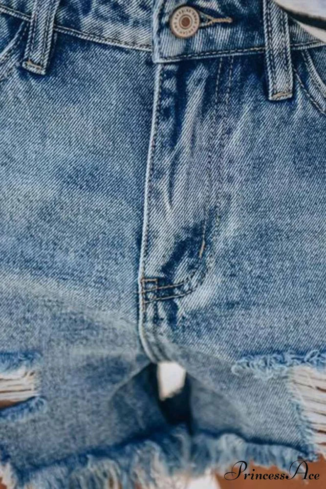 Blue with Loose Jeans Buttons
